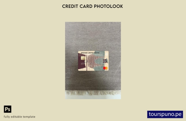 listo para imprimir Afganistán Afghan United Bank mastercard photolook plantilla